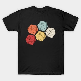 Retro Vintage D20 Roleplaying Game Dice T-Shirt